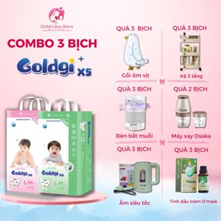   COMBO 3 CHỌN QUÀ  Bỉm Goldgi X5 Tã Goldgi X5 Nhật Bản Chính Hãng Siêu Khô Thoáng Và Thấm Hút 