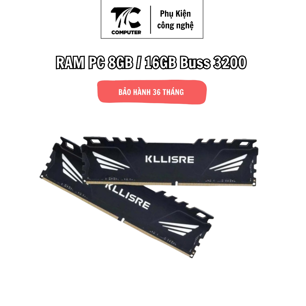 RAM PC KLLISRE 8GB / 16GB DDR4 Buss 3200Mhz mới, Hàng Nhập Khẩu Bảo Hành 36 Tháng