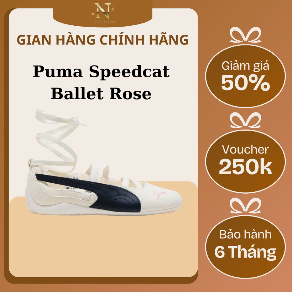 [𝙎𝘼𝙇𝙀 Chính Hãng] Giày Speedcat Ballet Rosé AUTHENTIC. Giày Sneaker Ballet Rose Trắng Đen