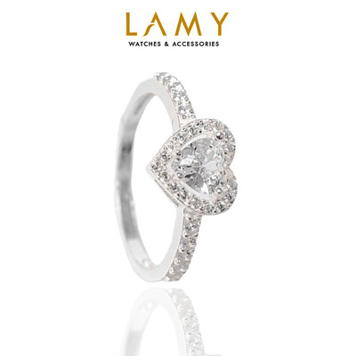 Nhẫn bạc nữ LAMY Charming Heart-Shaped Ring Silver 8216 - Nhẫn bạc ta cao cấp
