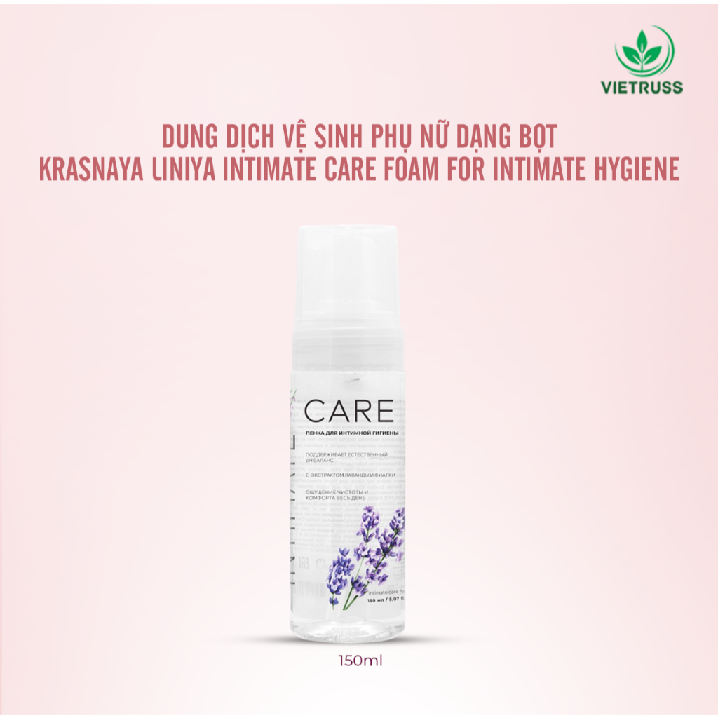 Dung dịch vệ sinh phụ nữ dạng bọt KRASNAYA LINIYA INTIMATE CARE Foam for intimate hygiene