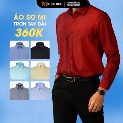 Áo sơ mi nam KHATOCO form Tailor Fit mềm mịn có độ rủ nhẹ hạn chế nhăn  mã 18480
