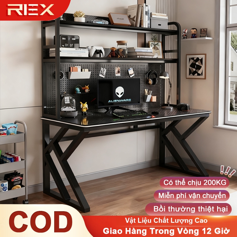 REX Bàn Gaming Chữ K chân cong bàn làm việc học sinh văn phòng Chân sắt sơn tĩnh điện có bảng lỗ  ch