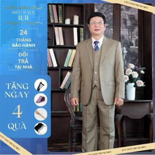 Bộ vest nam trung niên, vest trung niên 2 lớp dầy dặn,phù hợp đi dự tiệc sự kiện