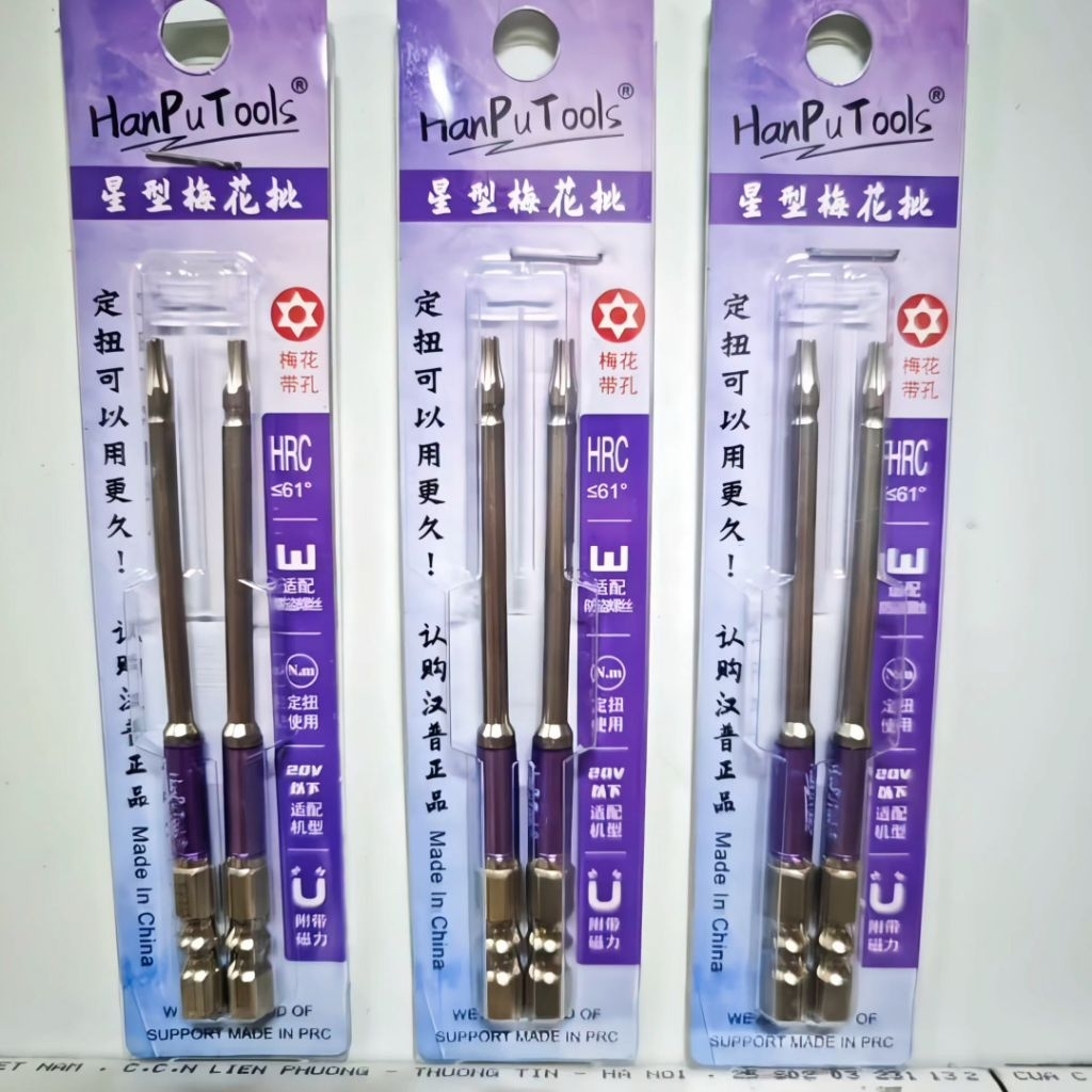 Mũi Vặn Vít Hoa Thị T10 HanPuTools – Bền Bỉ, Chuẩn Xác, Hiệu Suất Cao , Chuyên Vặn Ốc Máy Khoan Pin