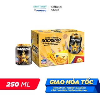   LIVE  Thùng 24 Lon Nước Tăng Lực Rockstar  250ml lon  