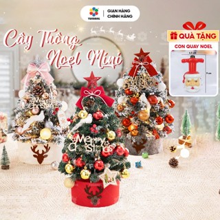  Cây Thông Noel bằng nhựa PVC Cây thông Mini Để Bàn,Kèm Đây Đủ Phụ Kiện 