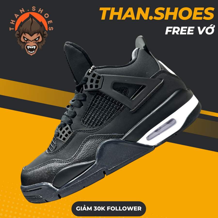 Giày Sneaker JD4  Brick By Brick Black, JD4 Gạch Đen - Than.Shoes