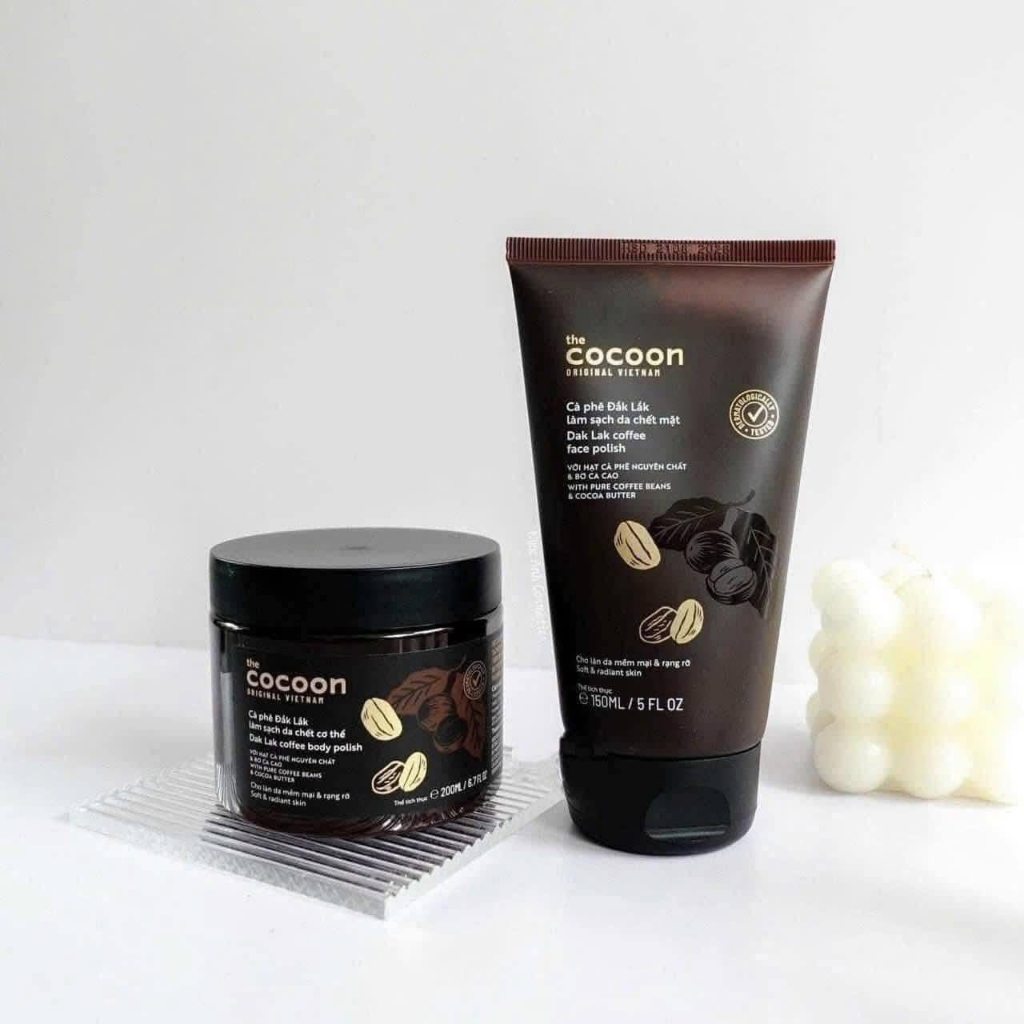 Bộ Tẩy Da Chết Cà Phê Đắk Lắk Cocoon 150ml + 200ml Cho Da Mềm Mượt