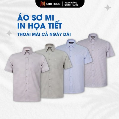 Áo sơ mi nam KHATOCO form Tailor Fit vải viscose bamboo thoáng mát không nhăn mã 18500