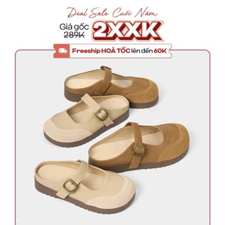    MỞ BÁN   Giày sục đế cao 3cm chất liệu da siêu mềm không đau mỏi chân phong cách dễ thương 
