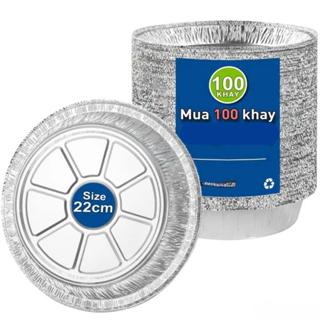 Combo 50,100,150 khay size 22cm và 24cm (nồi 5L - 12L) lót nồi chiên không dầu, lò nướng, đĩa nhôm đựng thức ăn