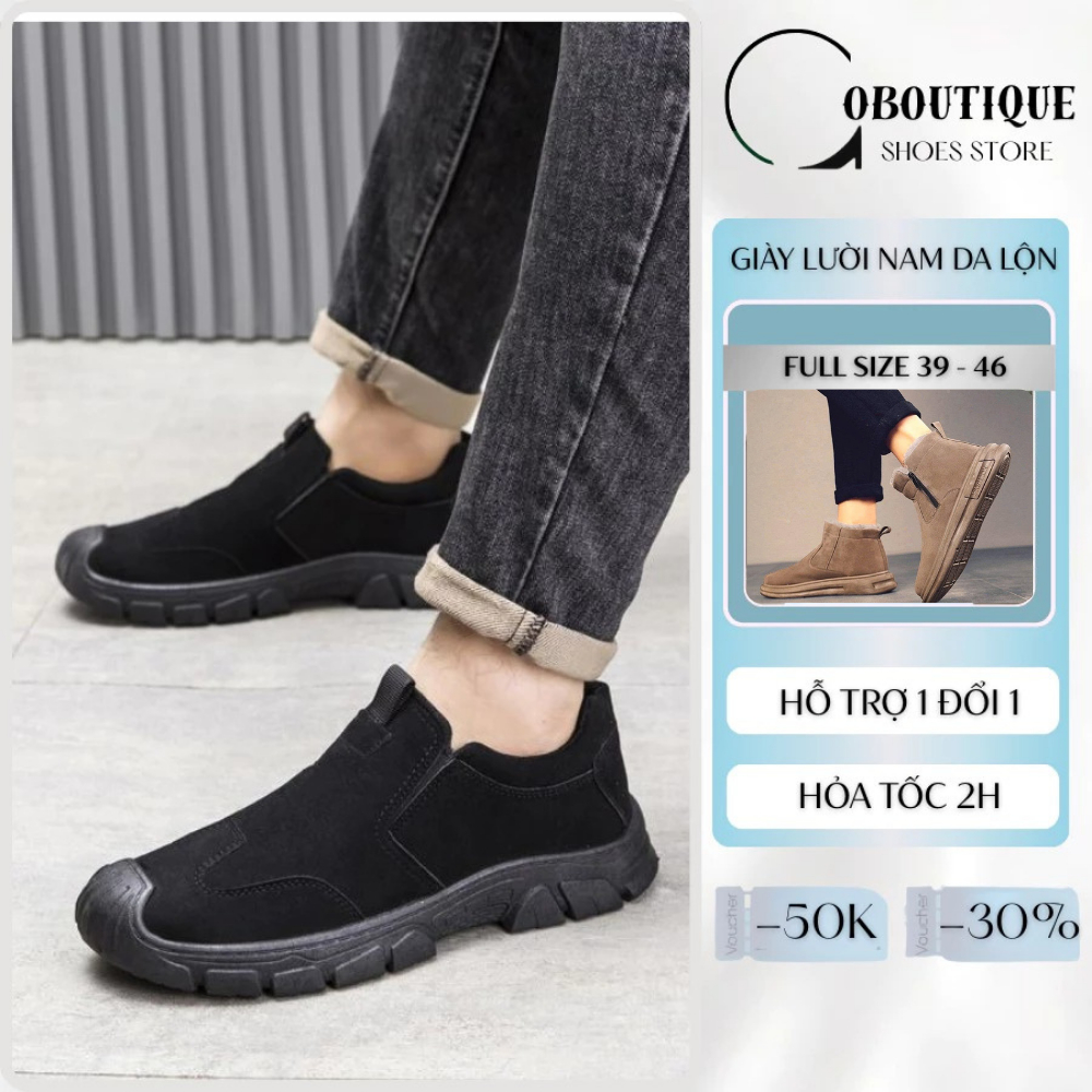 [ RẺ VÔ ĐỊCH HOT 2026 ] Giày boot nam da lộn cổ thấp, slip on nam BOOT CHELSEA NAM lót vải lót lông 
