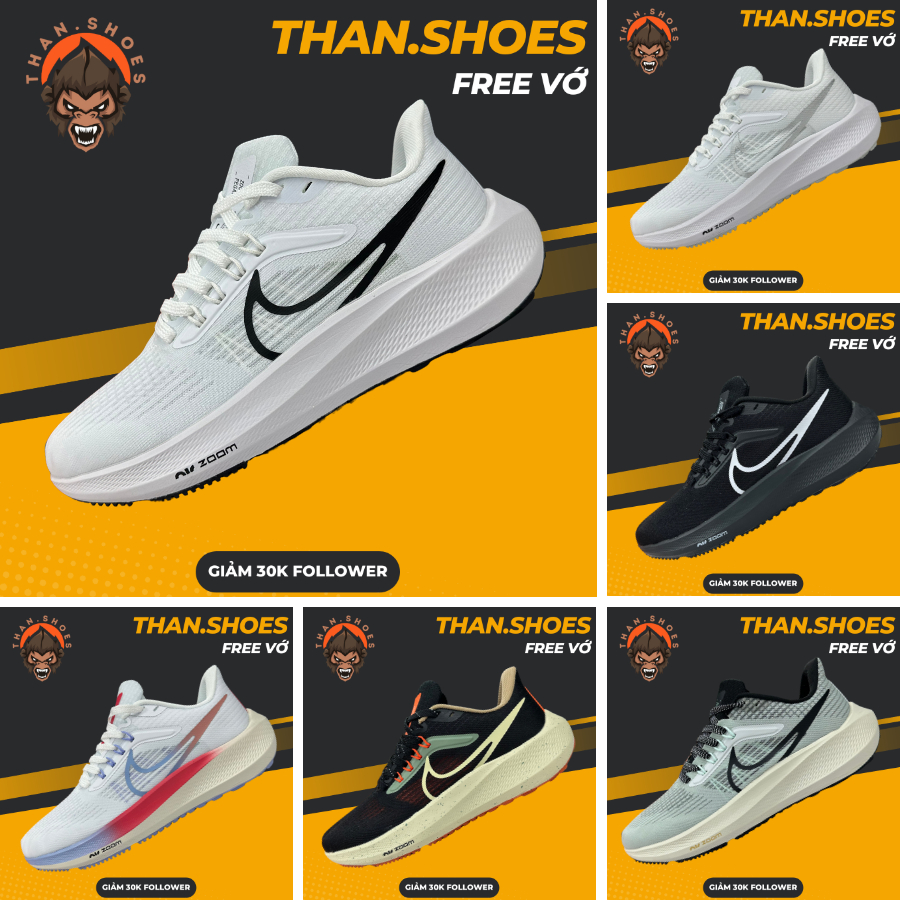 Giày Sneaker Zoom Pegasus 39 Tổng Hợp Màu - Than.Shoes
