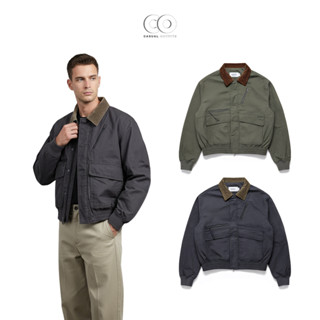   CHÍNH HÃNG  Áo khoác bomber CodeGraphy cổ nhung form crop khóa 2 chiều unisex nam nữ - 2 Màu 