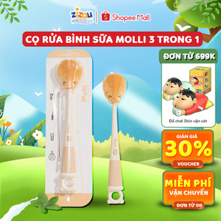  Bộ Cọ Rửa Bình Sữa Núm Ti Ống Hút Molli 4 Chi Tiết Cao Cấp – Silicon & TPE An Toàn Cho Bé – Chịu Nhiệt Dễ Vệ Sinh 