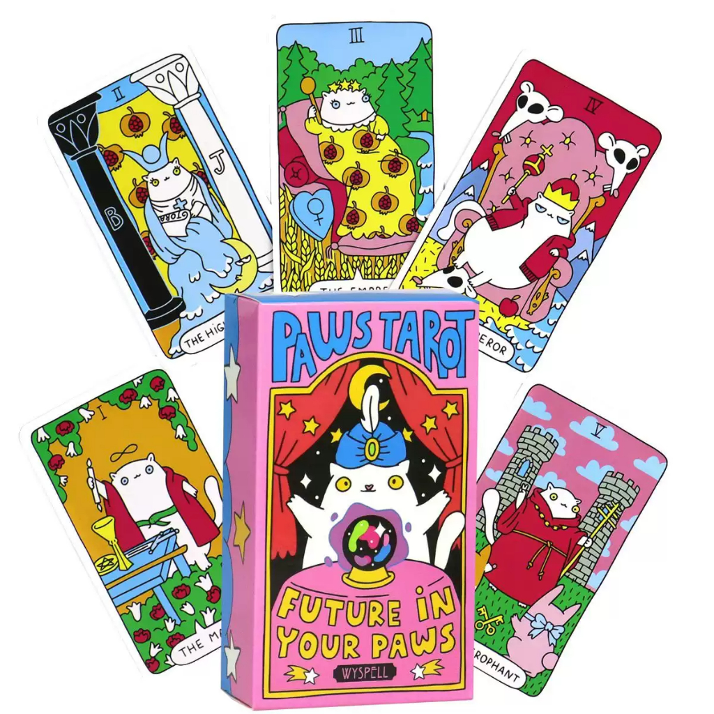Bộ bài Paws Tarot Future in Your Paws Hộp Sắt