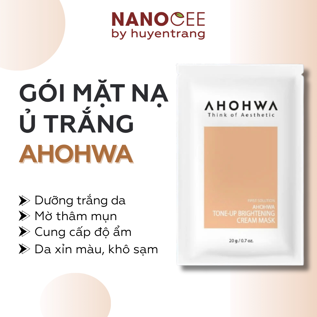 Mặt Nạ Ủ Trắng Dạng Kem AHOHAW - Dưỡng Da Trắng Sáng Tự Nhiên, Giảm Thâm Nám
