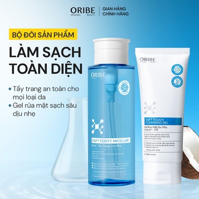Bộ Đôi Làm Sạch Mỗi Ngày Oribe Soft Touch ( Gel rửa mặt 100gr + Tẩy trang 300ml)