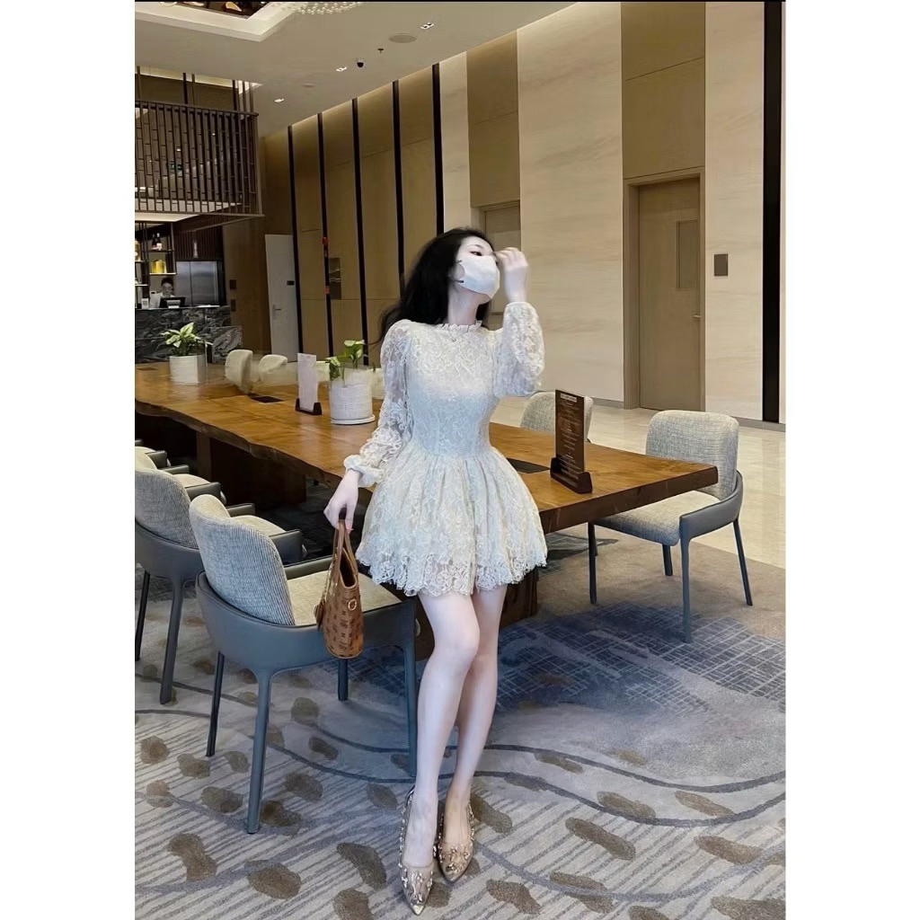 Váy Ren Cao Cấp Phối Cổ Bèo Xinh Sang Trọng Nữ Tính  ''HÀNG CHUẨN L1''  Che Khuyết Điểm Cá Boutique | BigBuy360 - bigbuy360.vn