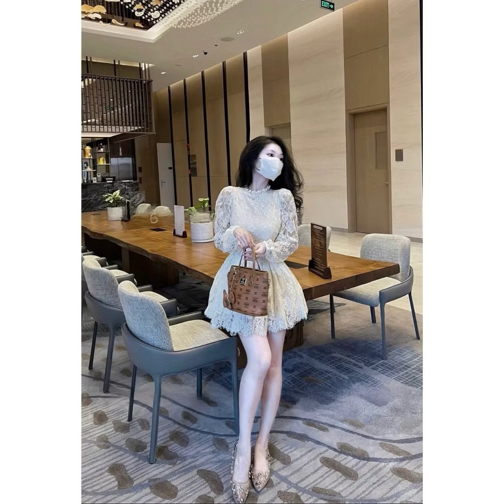 Váy Ren Cao Cấp Phối Cổ Bèo Xinh Sang Trọng Nữ Tính  ''HÀNG CHUẨN L1''  Che Khuyết Điểm Cá Boutique | BigBuy360 - bigbuy360.vn