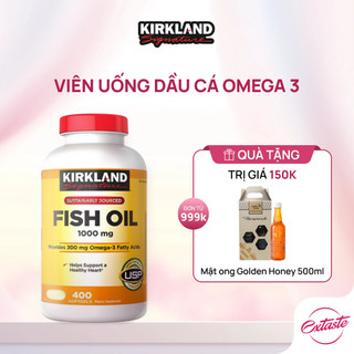   CHÍNH HÃNG  Viên uống dầu cá Omega 3 Kirkland Signature 1000mg 400 viên giúp khoẻ tim tăng thị lực 