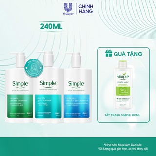   Live   -  MỚI  Sữa Rửa Mặt Simple giảm mụn phục hồi căng mướt sau lần đầu sử dụng 