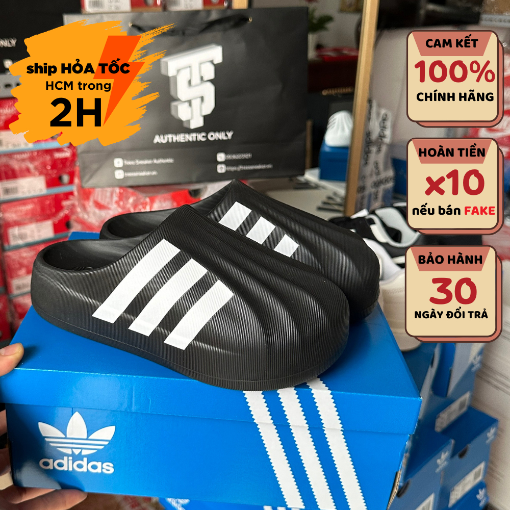 [CHÍNH HÃNG] Dép A ĐI ĐÁT A ĐI PHOM SUPERSTAR MULE BLACK WHITE IG8277 New Full Box Tag