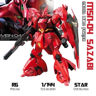  Mô hình RG Star MSN-04 Sazabi 1 144 Mecha Đồ chơi lắp ráp nhựa 