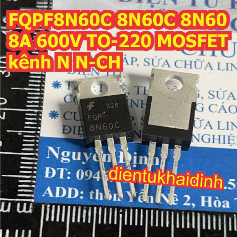 5 con FQPF8N60C FQP8N60C 8N60C 8N60 8A 600V TO-220F TO-220 MOSFET kênh N N-CH kde6175