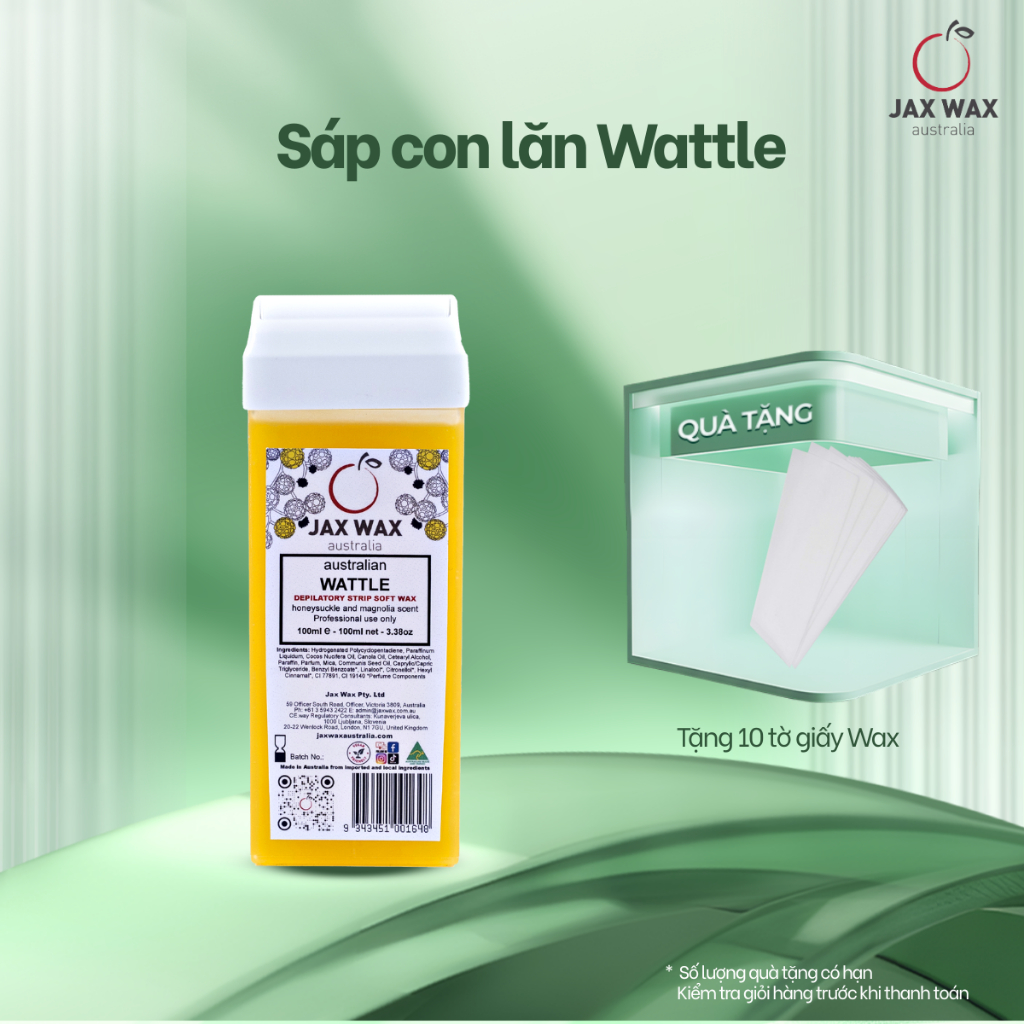 Sáp wax lông con lăn Jax Wax Australia Wattle 100ml (Úc)