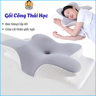  Gối Công Thái Học Thế hệ Mới Chống Đau Cổ Vai Gáy Ngủ Ngáy Chất Liệu Cao Su Non Hổ Trợ Ngủ Nhanh 