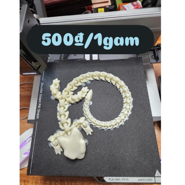 In 3D HN nhựa PETG ABS PLA theo yêu cầu giá 500đ/1gam