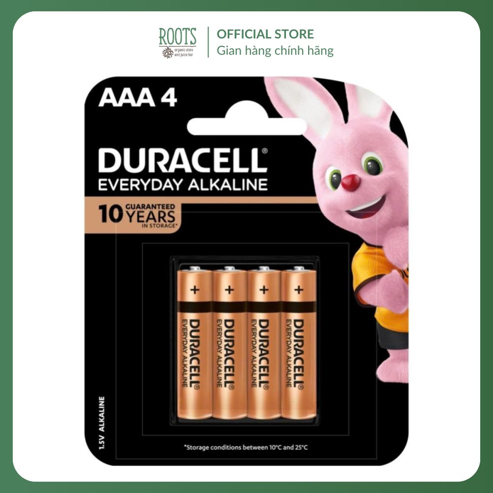 (Ship hỏa tốc) DURACELL - Pin AAA, Everyday Alkaline AAA Battery, 1.5V, 4 Cục