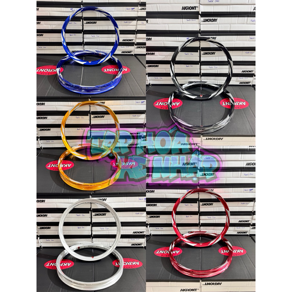 Niềng nhôm Akront tia sét Thái Lan 1.4-1.4 (1cặp)