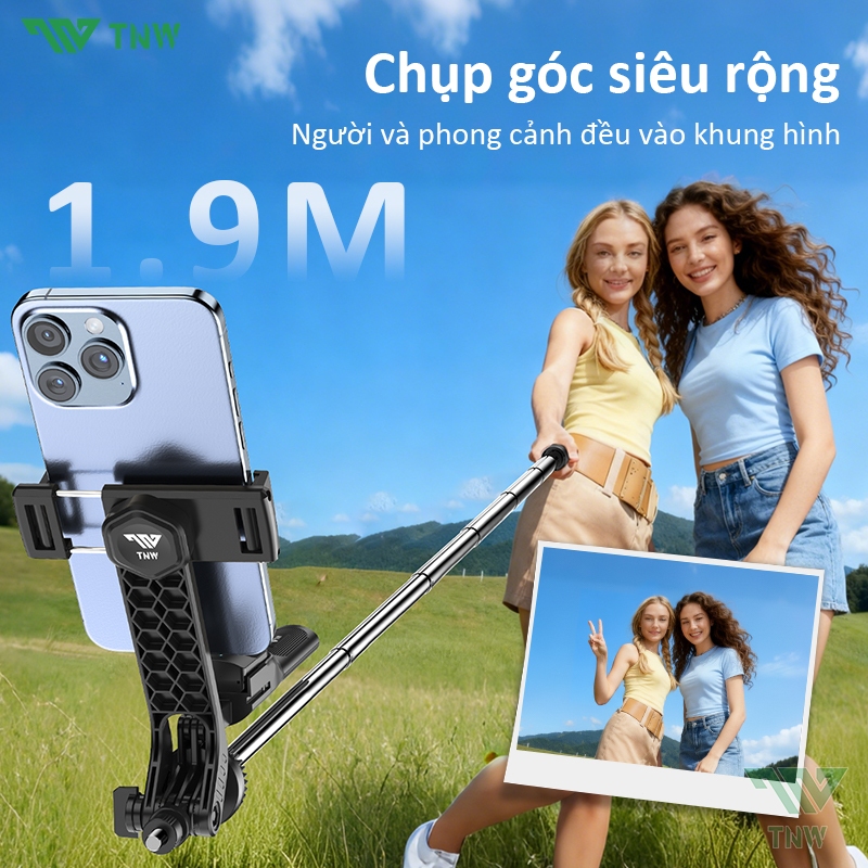 TNW F19 Gậy Selfie Chân Cao Cấp 190Cm Chân Đế Xoay 360° Linh Hoạt Hỗ Trợ Cho điện thoại,máy ảnh | BigBuy360 - bigbuy360.vn
