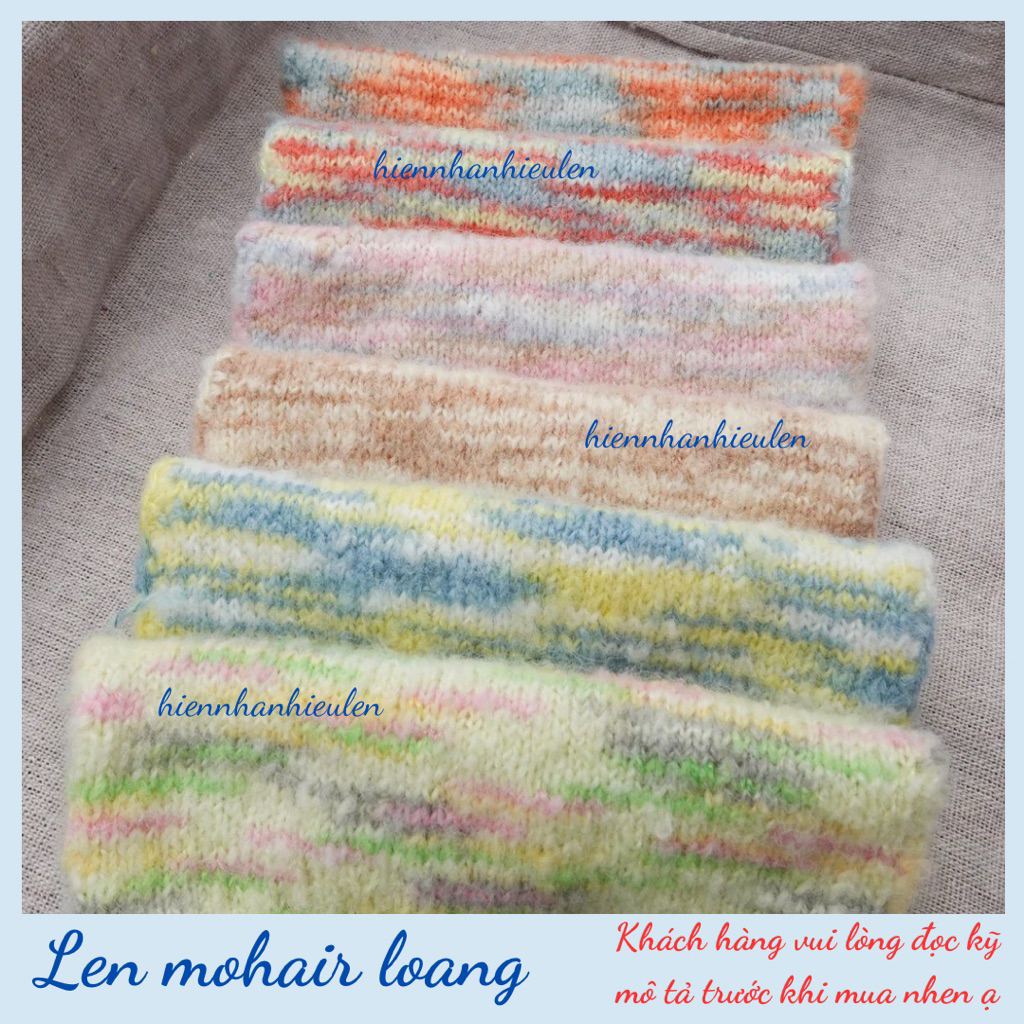 (500gr) Len mohair loang
