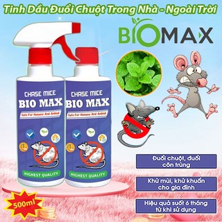Chai Xịt Đuổi Chuột Bio MAX 500 ML Công Nghệ Đức - Nguồn Gốc Thảo Mộc Lành Tính Hiệu Quả 6 Tháng