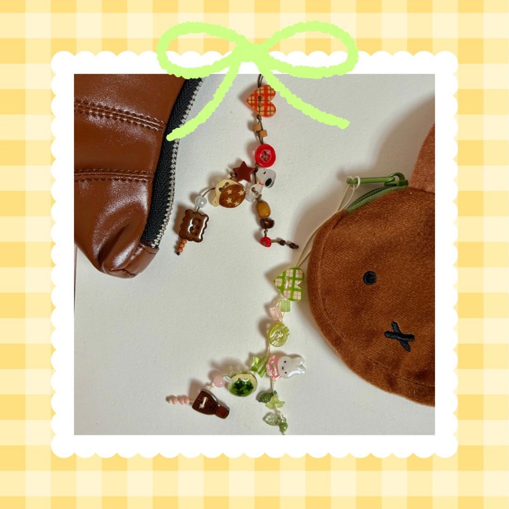 Móc Khóa Nút Áo Hình Snoopy & Miffy - Keychain Dây Sáp Handmade Jumino Core - Stitchystuffers