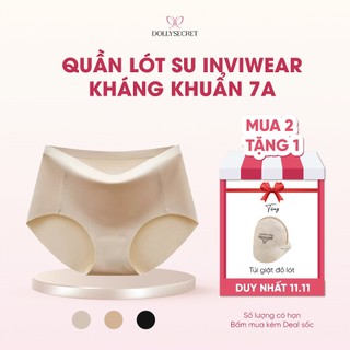  Set 3 Quần Lót Su Nữ Inviwear Không Viền Tàng Hình Kháng Khuẩn 7A Cao Cấp DOLLY SECRET Q12 