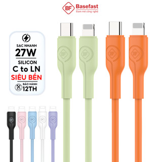 Dây sạc nhanh 27W C to LN Basefast.cáp PD27W chống quá tải nhiệt cho Phone xs max 11 12 13 14 pro
