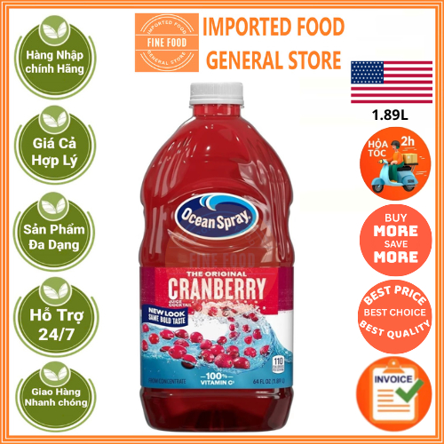 Nước ép nam việt quất Ocean Spray 1.89L