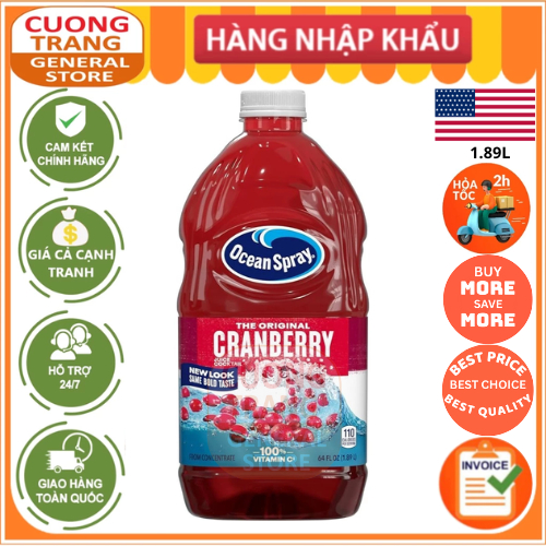 Nước ép nam việt quất Ocean Spray 1.89L
