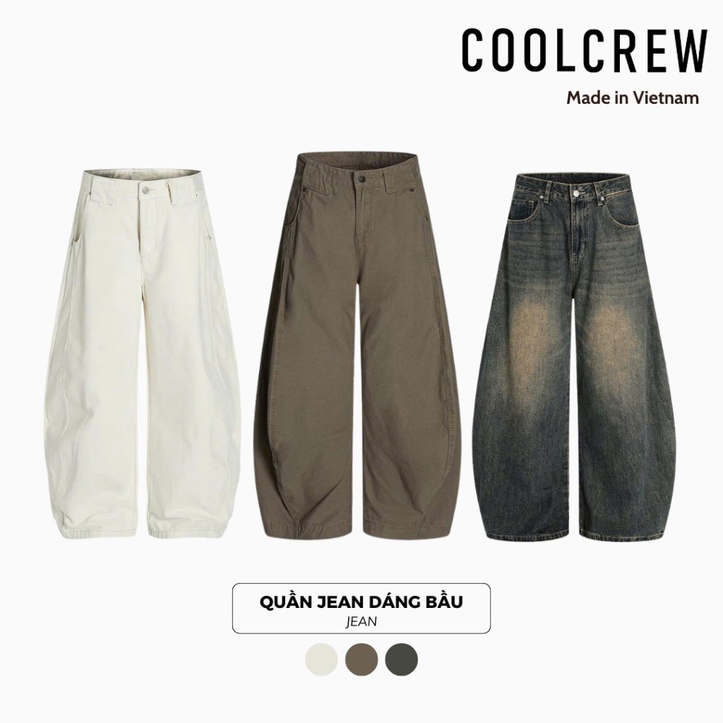 Quần Jean 𝐂𝐎𝐎𝐋𝐂𝐑𝐄𝐖 Dáng Bầu Nâu Coffee – Basic, Cá Tính, Thời Thượng | BigBuy360 - bigbuy360.vn