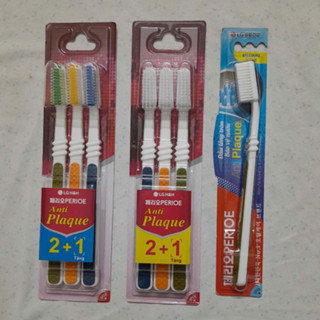 (2+1) Bàn Chải Đánh Răng Người Lớn Thương Hiệu Perioe Anti Plaque Medium - Sensitive., Công nghệ Hàn Quốc