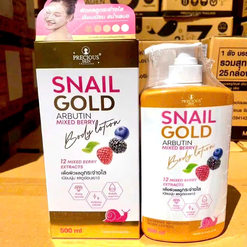 Sữa dưỡng thể Snail Gold trắng da Thái Lan 500ml