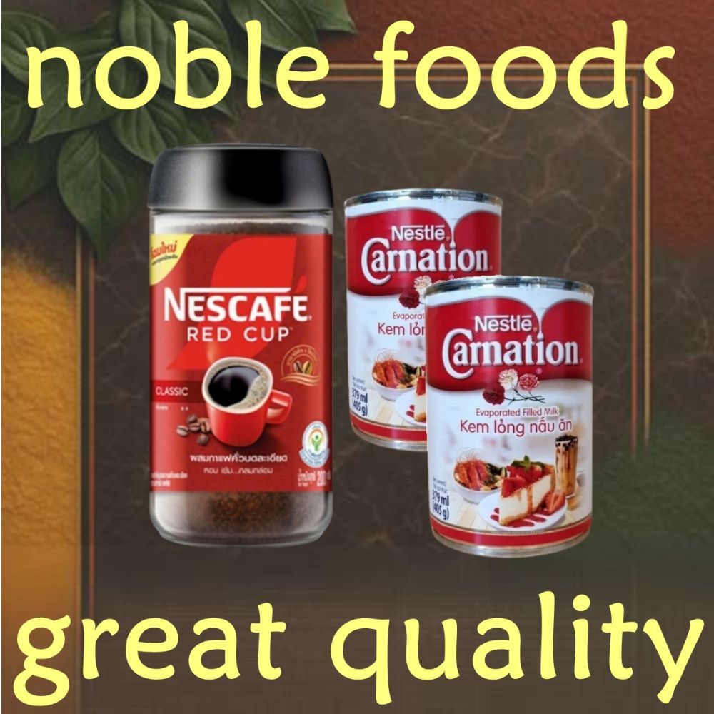 Nescafe Red Cup Thái Lan + 2 Kem Long Béo 405g, Cà Phê Hòa Tan Pha Ly Thơm Ngon