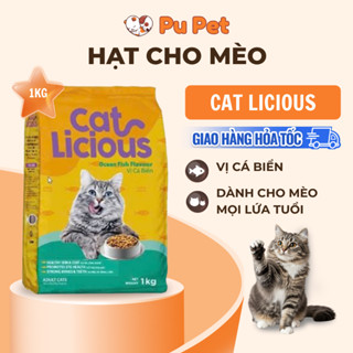 Hạt Cat Licious Cho Mèo Mọi Lứa Tuổi Công Thức Đặc Biệt Từ Thịt Tươi, Cá Biển, Giảm Rụng Lông