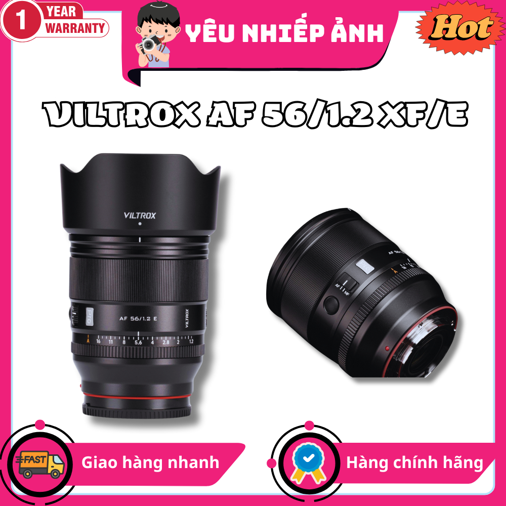 Ống kính Viltrox AF 56mm F1.2 Pro APS-C cho máy ảnh Sony, Fujifilm