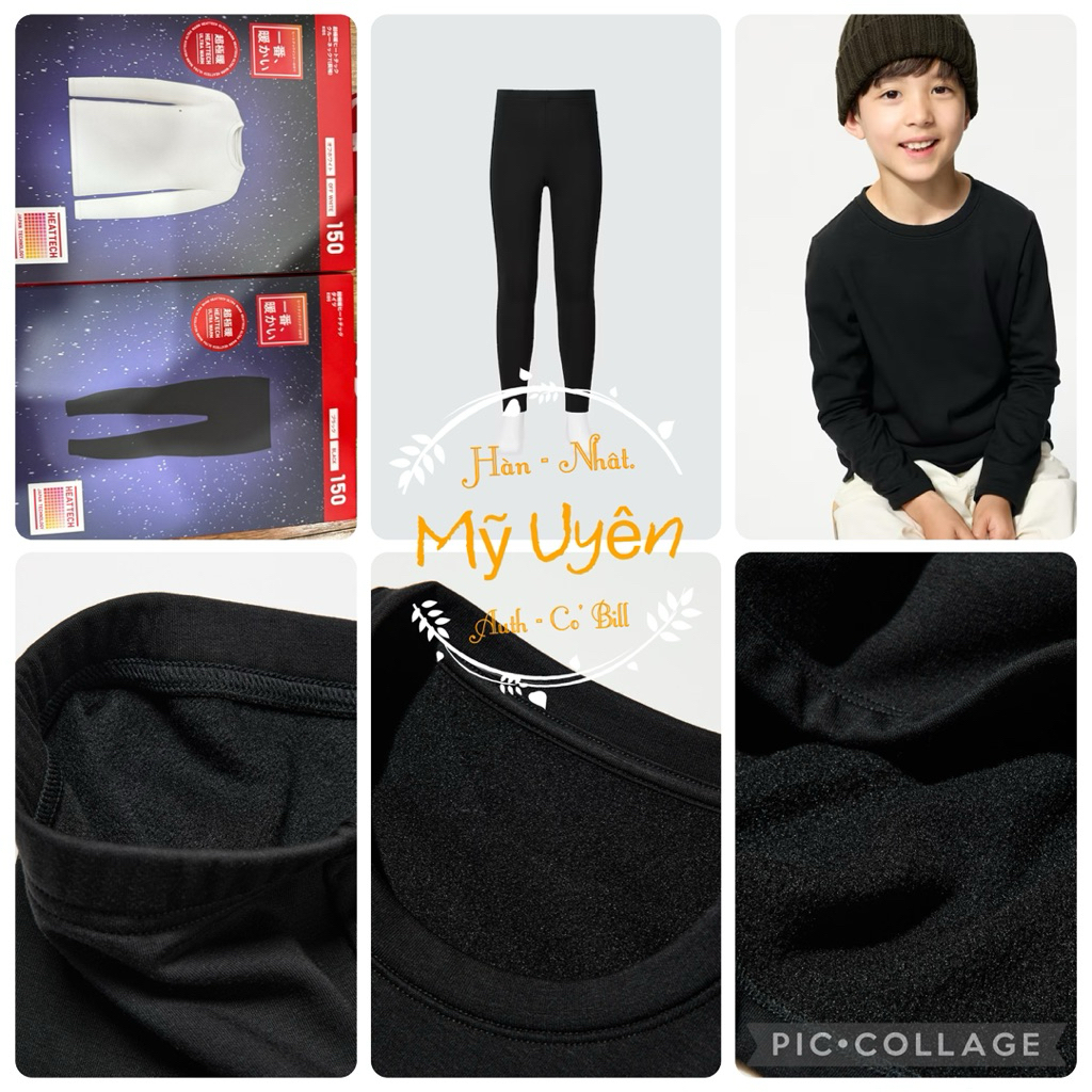 [Dòng ấm nhất, Không đổi trả] HEATTECH Ultra Warm Áo Thun Giữ Nhiệt Cổ Tròn/ quần Legging trẻ em Uni